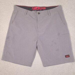 Pelagic Shorts Mens 37 Gray Mako Hybrid Boardshorts Trunks‎ Fishing Swim Beach